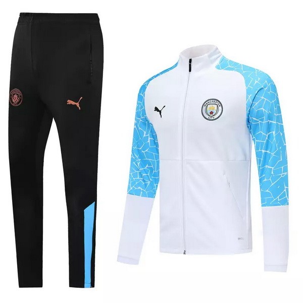 Trainingsanzug Manchester City 2020-21 Blau Weiß